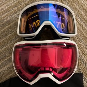 2 Pairs Ski or Snowboard Goggles: Smith Frontier and Outdoor Master